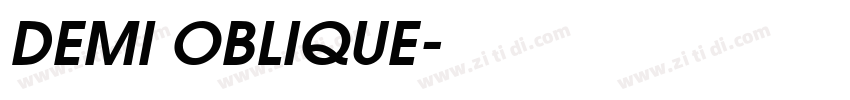 DEMI OBLIQUE字体转换